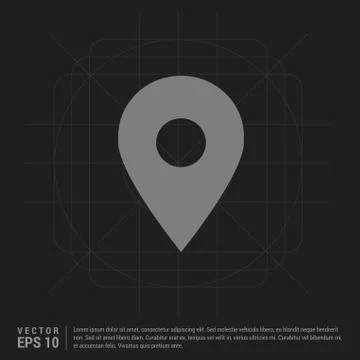 Map pin icon - Black Creative Background Stock Illustration