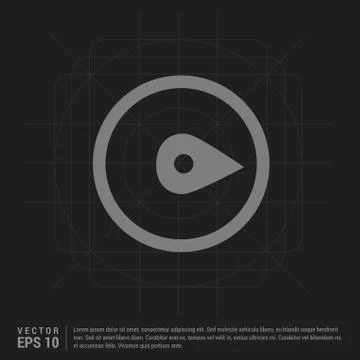 Map pin icon - Black Creative Background Stock Illustration
