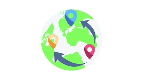 Map pin icon designed for Android, featuring a classic teardrop shape in a .. Stock Footage 332321887