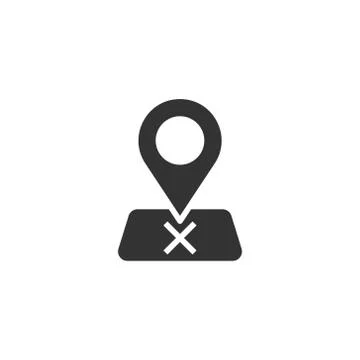 Map pin icon in flat style. gps navigation vector illustration on white isola Ilustración de archivo