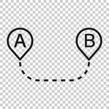 Map pin icon in flat style. Gps navigation vector illustration on white isola Ilustração Stock