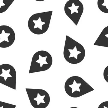 Map pin icon in flat style. gps navigation vector illustration on white isola Stock Illustration