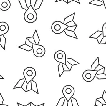 Map pin icon in flat style. gps navigation vector illustration on white isola Stock Illustration