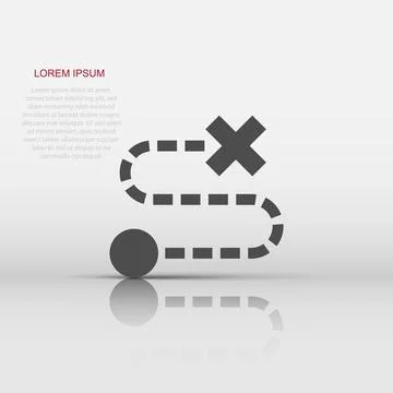 Map pin icon in flat style. gps navigation vector illustration on white iso.. Illustrazione stock