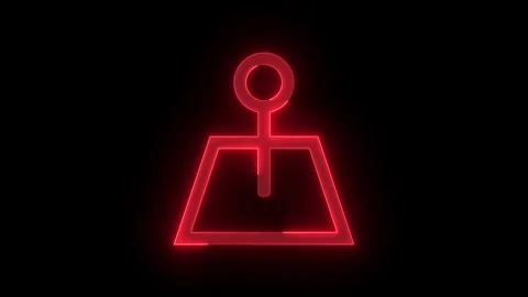 Map pin icon glowing neon red color animation black background Stock Footage 274951017