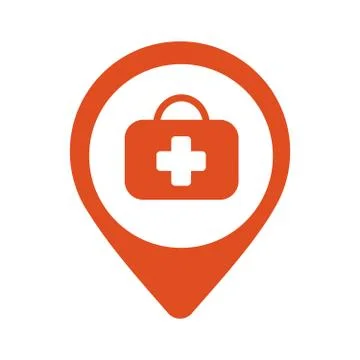 Map pin icon ,hospital Stock Illustration
