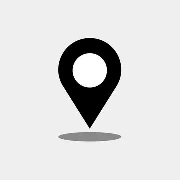 Map pin icon isolated on a gray background. Vector. Stock Illustration