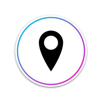 Map pin icon isolated on white background. Pointer symbol. Location sign 스톡 일러스트
