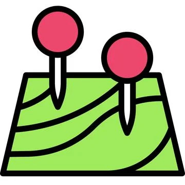 Map pin icon, location map and navigation vector Stock Illustration