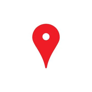 Map pin icon, location marker Illustrazione stock