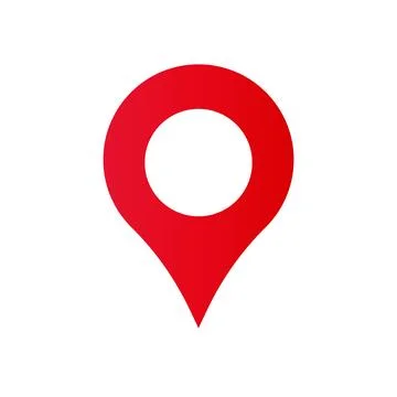 Map pin icon on a map. Location display and current location. Vector illust.. Stock Illustration