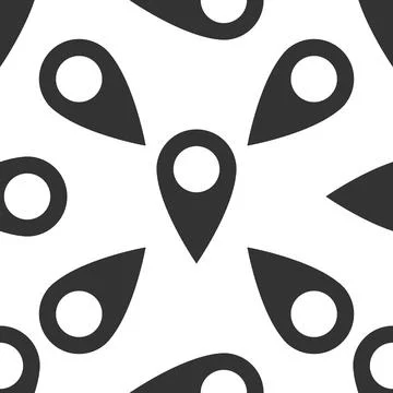 Map pin icon pattern on white background. Vector Illustration Illustrazione stock
