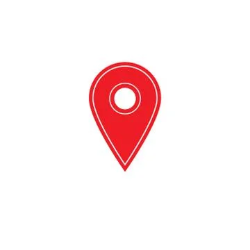 Map pin icon, position marker symbol Stock Illustration