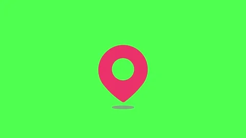 Map pin icon For setting travel goals Navigating to your destination on gre.. Stock Footage 256216470