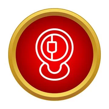 Map pin icon showing restaurant location pointer Stock Illustration