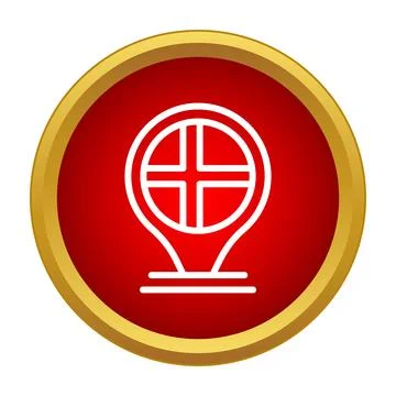 Map pin icon showing target location concept Stock Illustration