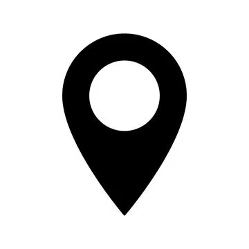 Map pin icon symbol. Location icon symbol. Vector illustration on transpare.. Stock Illustration