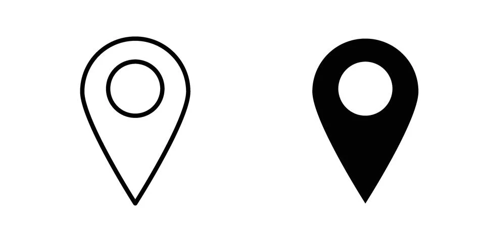 Map pin icon vector design illustrations Stockillustratie