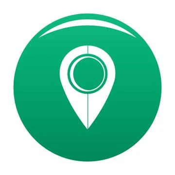 Map pin icon vector green Stock Illustration