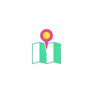 Map pin Icon Vector Stock Illustration