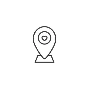 Map pin icon vector on white background Stock Illustration