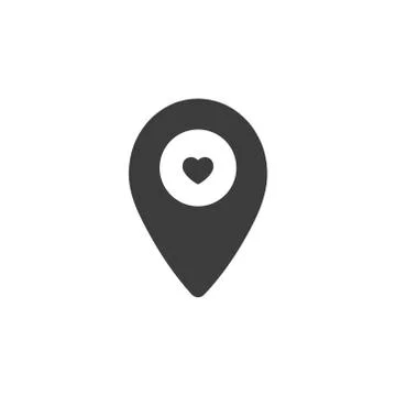 Map pin icon on white background Stock Illustration