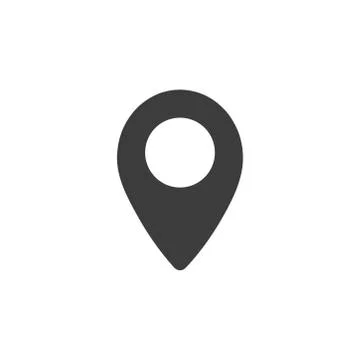 Map pin icon on white background Stock Illustration