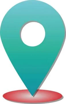 Map pin icon on a white background for location or navigation Stock Illustration