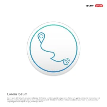Map pin icon - white circle button Stock Illustration