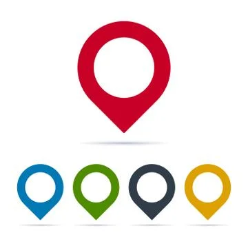 Map pin icons Stock-Illustration