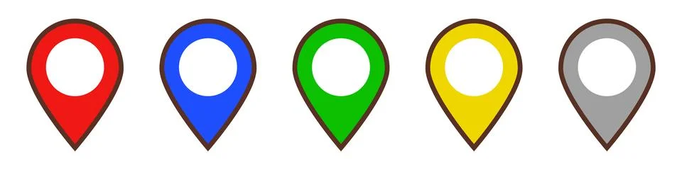 Map pin icons of location. Vector. Stock Illustration