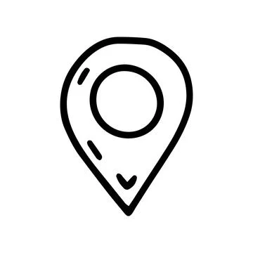 Map pin line vector doodle simple icon Illustrazione stock