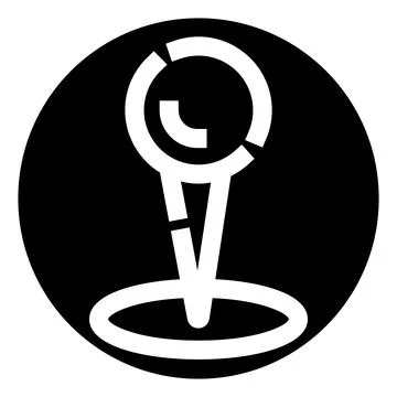 Map pin location icon black and white symbol Illustrazione stock