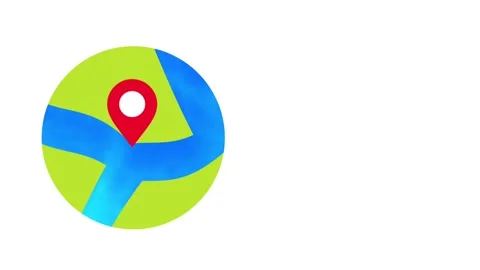 Map Pin Location Icon with Globe Stock Footage 335638069
