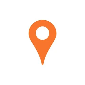 Map pin, location icon isolated vector Stock Illustration