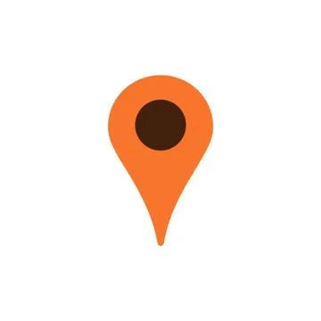 Map pin, location icon isolated vector Stock Illustration