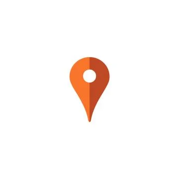Map pin, location icon isolated vector Illustrazione stock