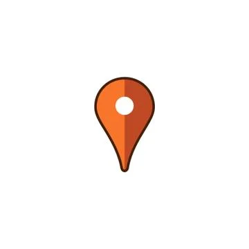 Map pin, location icon isolated vector Stock Illustration