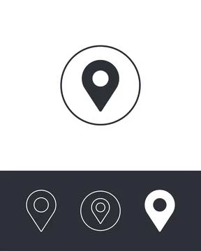 Map Pin Location Icons Stock Illustration