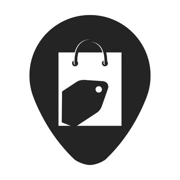 Map pin location Logo template Isolated. Brand Identity. Icon Abstract Vect.. Stock-Illustration