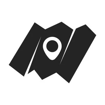 Map pin location Logo template Isolated. Brand Identity. Icon Abstract Vect.. Stock Illustration