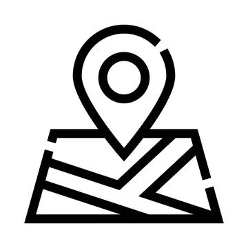 Map pin location marker on navigation chart Stock Illustration