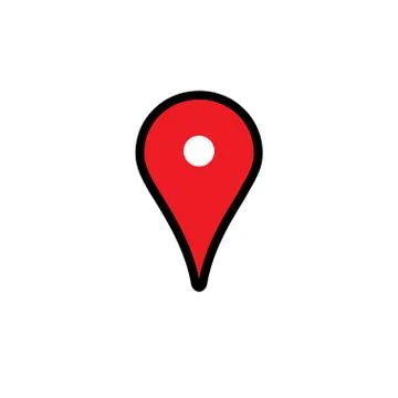 Map pin, location sign pointer Stockillustratie