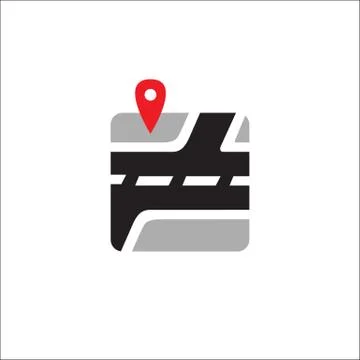 Map Pin Logo Design vector icon illustration Stock Illustration