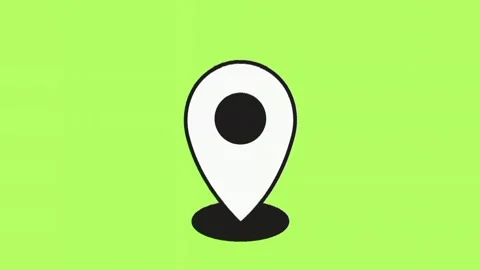 Map pin marker animation isolated on green screen background Stock Footage 302133870