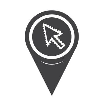 Map Pin Pointer Arrow cursor Icon Stock Illustration