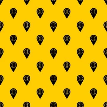 Map pin pointer with cafe or restaurant sign pattern vector Stock Illustration