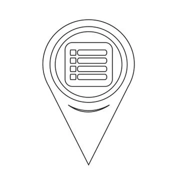 Map Pin Pointer expand menu icon 스톡 일러스트