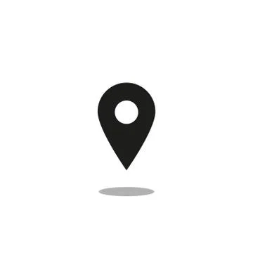 Map pin pointer icon, isolated vector Illustrazione stock