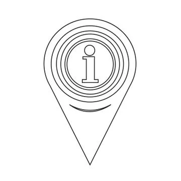Map Pin Pointer Information icon イラスト素材